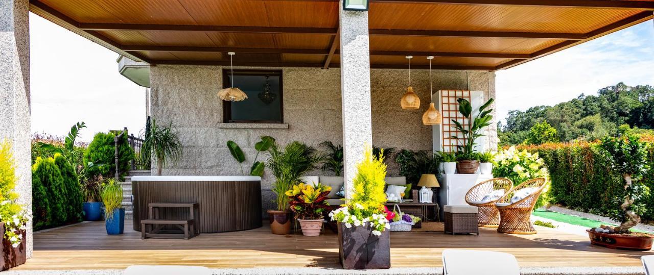 Villa Casa Victoria Garden Con Jacuzzi Y Piscina Caldas De Reis Exterior foto